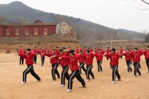Students-are-training-on-one-of-the-playgrounds-of-The-Ta-Gou-Kung-Fu-School